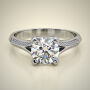 PAVE SOLITAIRE RING ENG078
